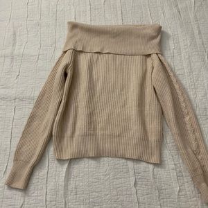 Cream off the shoulder sweater